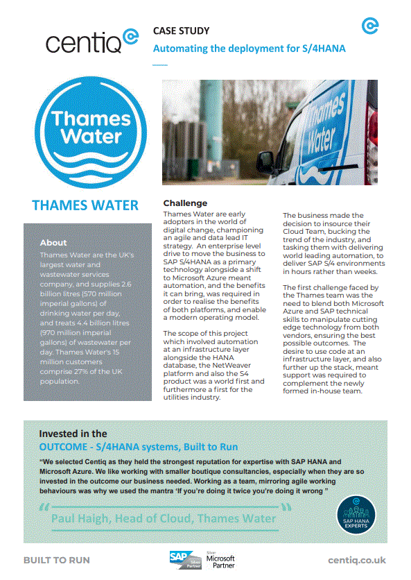 Thames Water case study